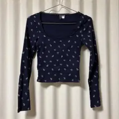 ⭐️売り切りセール中⭐️ h&m 花柄リブT