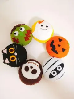 ハロウィン　フェルトちぎりパン 　6個セット
