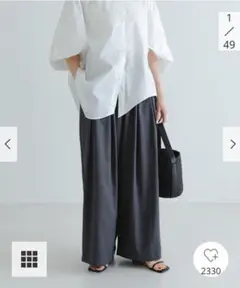 URBAN RESEARCH　ストレッチタックイージーワイドパンツ