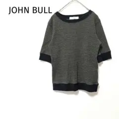 ジョンブル JOHNBULL ネイビー 五分袖 テレコTシャツ トップス