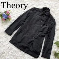 大きめサイズ♪セオリー/ベルト付 ナイロンコート☆ダブル 美品