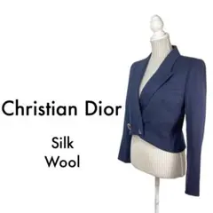 08T878☆ Christian Dior ネイビー テーラードジャケット M
