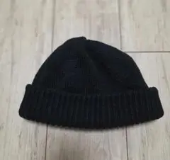 crepuscule　コットンリネンニットキャップ　ブラック