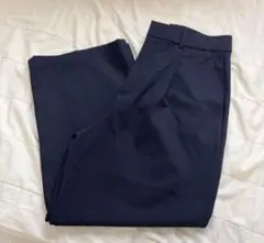 UNIQLO タックワイドパンツ ネイビー Lサイズ