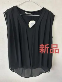 COTTON WORK 黒 ノースリーブ トップス　新品