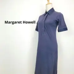 マーガレットハウエルMargaretHowellネイビーロングワンピース