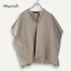 ミューニック Munich スキッパーブラウス グレージュ