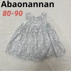 Abaonannan ヒョウ柄 ノースリーブワンピース80-90匿名配送 ベビー