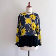 DRIES VAN NOTEN ドリスヴァンノッテン 花柄シルクブラウス