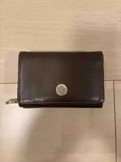 carcru ダークブラウン 三つ折り財布