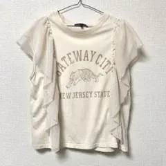 SUGAR　SPOON　TIGERptラッフルフレンチT メッシュスリーブ