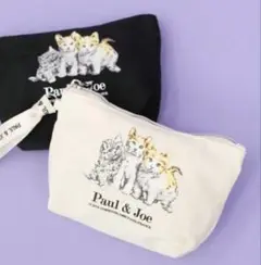 ポール&ジョー　キャンバスポーチ ＜スリーキャッツ＞/PAUL & JOE