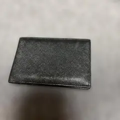 BURBERRYブラック レザー パスケース