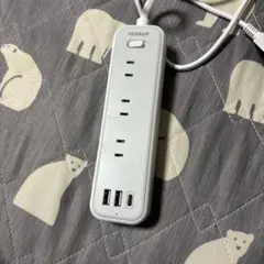 TESSAN 電源タップ 4AC+2USB 約1.5m