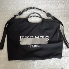 HERMES パロディ ブラック ショルダーバッグ