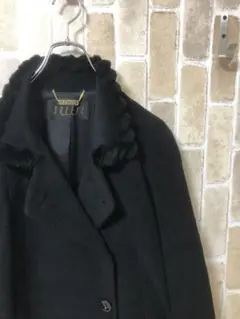 【ソレイユ】アンゴラ混 ヌートリファー ロングコート Aライン 美シルエット