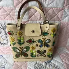エニッドコリンズ木箱boxフラワーバスケット ヴィンテージバッグENID COLLINSエニッドコリンズFlower basket