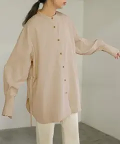 select MOCA ストライプバックデザインシャツ　オレンジ