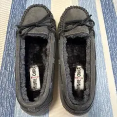 【新品】ミネトンカ　MINNE TONKA ダークグレー モカシン 8