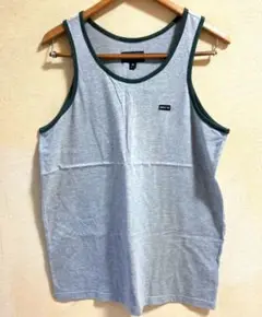 BRIXTON グレー リブ付き タンクトップM