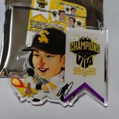 ホークスリーグ優勝アクリルバッジ　柳田悠岐選手