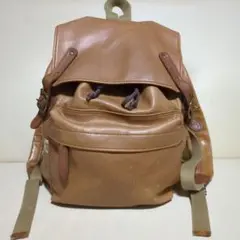 ブラウンレザーバックパック