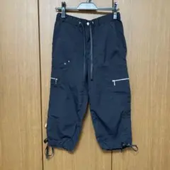 【未使用】ユニクロ　カーゴパンツ 黒　ジッパー　ポケット付き