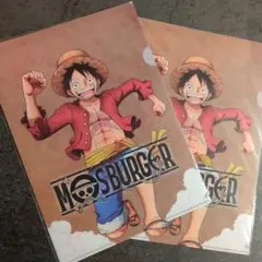 MOS BURGER × ONE PIECE A4クリアファイル2枚セット