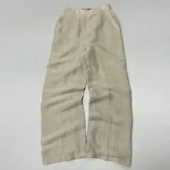 90s Japan Vintage 国産 リネン ワイド スラックス 生成り