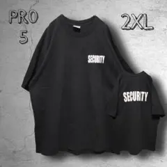 a135　【PRO5】　Tシャツ　黒　２XL　輸入古着　SECURITY　US