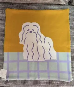 unico クッションカバー 犬と花のデザイン
