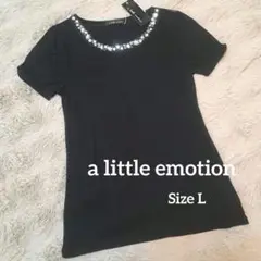 a little emotion 黒 半袖チュニック L