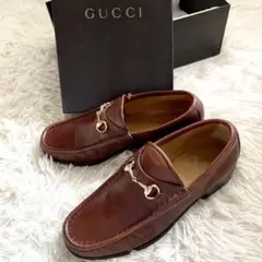 GUCCI グッチ ホースビットローファー レディース ブラウン EU34.5