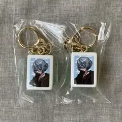 極楽街 POPUP 近すぎて美しい極近店 麻雀牌風キーホルダー 三角叶多