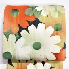 アンティーク　袋帯　花模様　着物　帯　010k