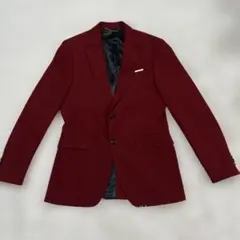 【美品】ZARA バーガンディ テーラードジャケット　ZARA MAN