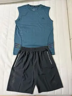 adidas 上下セット タンクトップとショートパンツ Mサイズ