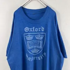 80s オックスフォード大学 カレッジ Tシャツ ヴィンテージ シングルステッチ