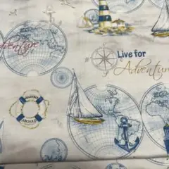海洋テーマの綿プリント生地