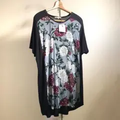 【未使用タグ付き】KEI Hayama PLUS チュニック　ワンピース F 紺