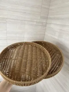 5枚セット　ラタン風トレイ