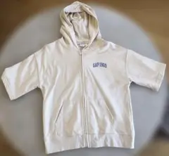 GAP 1969 ベージュ 半袖フルジップパーカー キッズXXL