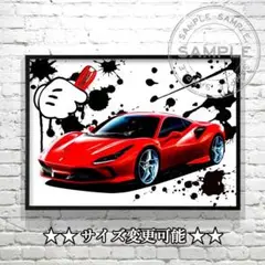 1640 オマージュ アートポスター A4フレーム 海外 インテリア パロディ