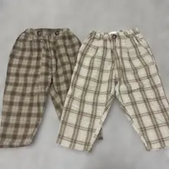 2点セット　チェックパンツ　しまむら　juo 90cm 90サイズ