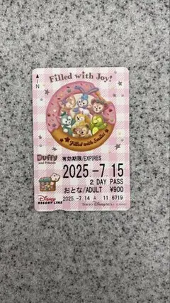 ディズニー　リゾートライン　ダッフィーフレンズ20周年　チケット