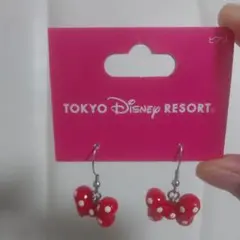 ミニーマウスリボン型ピアス