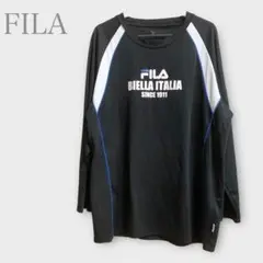 フィラ　ロングTシャツ　長袖　トレーニングウェア　ブラック