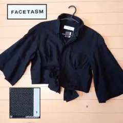 タグ付【新品・未使用】FACETASM ショート シャツ ブラウス リボン 黒