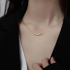 新品 バーネックレス ゴールド シンプル アクセサリー シンプル オシャレ