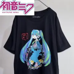 初音ミク グラフィックTシャツ 半袖 黒 クリプトン ボーカロイド
